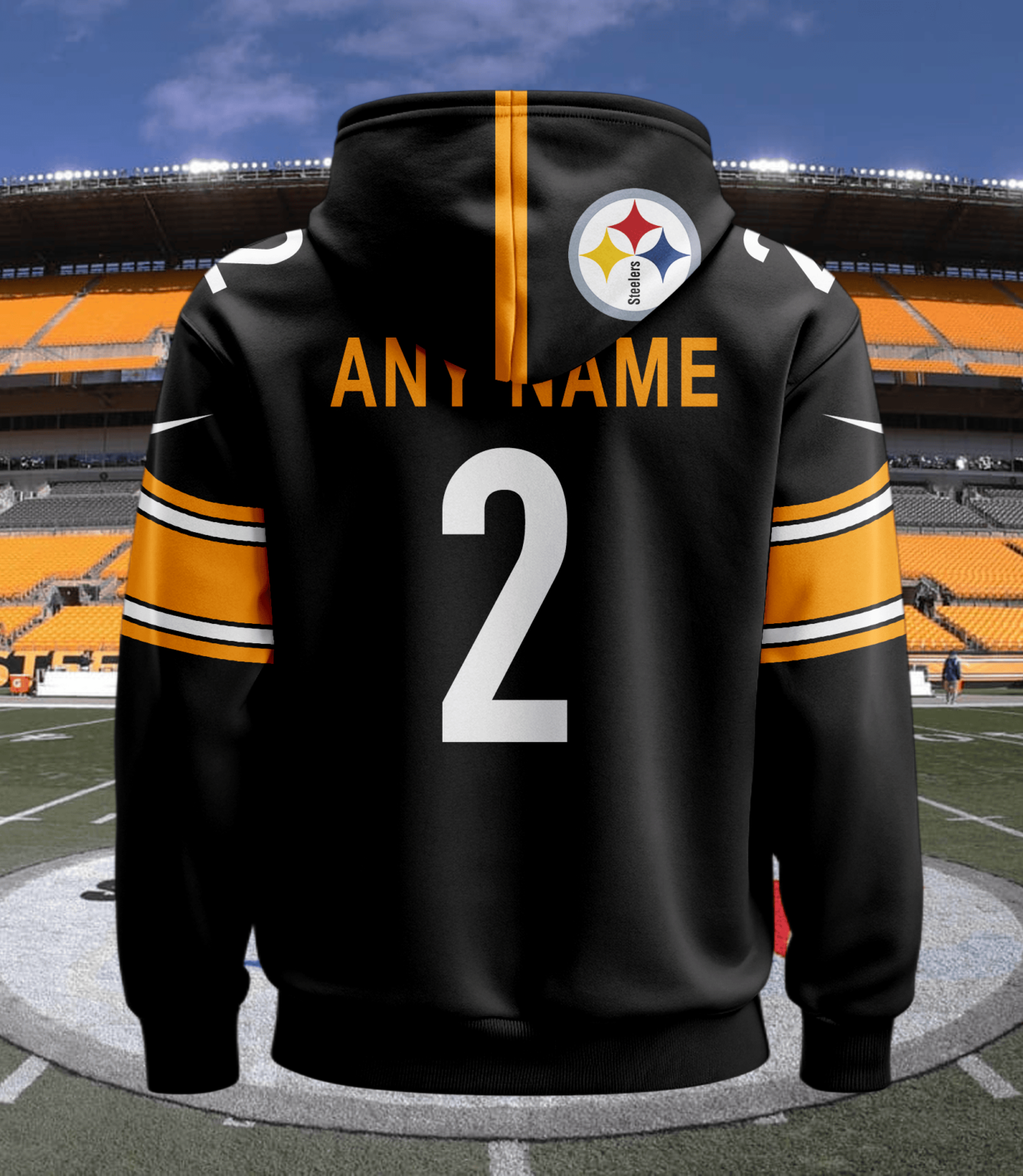 Pittsburgh Steelers Hoodie Style Jersey Custom Name And Number Tehody
