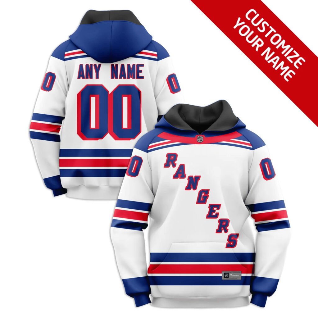 New York Rangers Hoodie Style Jersey Custom Name And Number Tehody Store