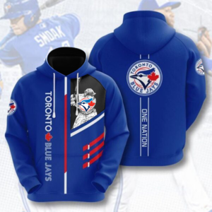 Toronto Blue Jays One Nation Unisex All Over Print Hoodie Gift For Fansver