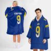 Los Angeles Rams Football Unisex Blanket Hoodie Custom Name And Number