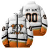 Anaheim Ducks Stand Collar Puffer Jacket Custom Name And Number