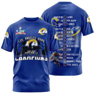 Los Angeles Rams Super Bowl LX Champions Style 3D T-Shirt
