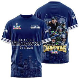 Seattle Seahawks Super Bowl LX Champions Style 3D T-Shirt