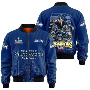 Seattle Seahawks Super Bowl LX Champions Style Bomber Jacket