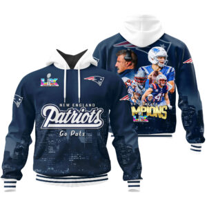 New England Patriots Super Bowl LX Champions Style Hoodie