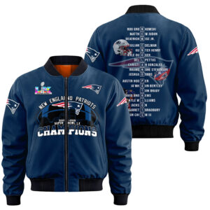 New England Patriots Super Bowl LX Champions Style Bomber Jacket