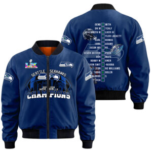 Seattle Seahawks Super Bowl LX Champions Style Bomber Jacket