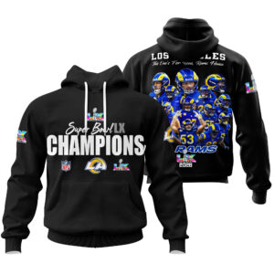 Los Angeles Rams Super Bowl LX Champions Style Hoodie