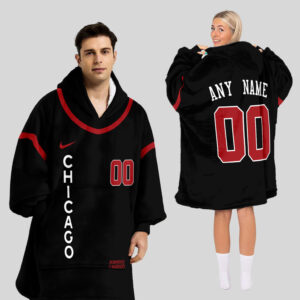 Chicago Bulls Blanket Hoodie Custom Name And Number