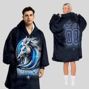Dallas Mavericks Blanket Hoodie Custom Name And Number