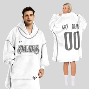 Dallas Mavericks Blanket Hoodie Custom Name And Number