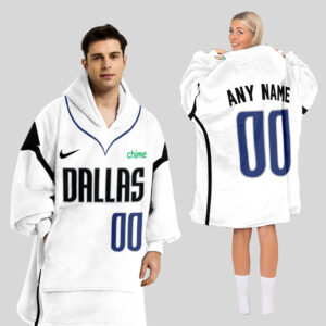 Dallas Mavericks Blanket Hoodie Custom Name And Number
