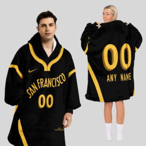 Golden State Warriors Blanket Hoodie Custom Name And Number