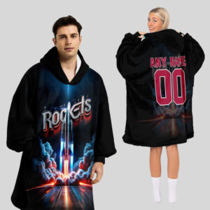 Houston Rockets Blanket Hoodie Custom Name And Number