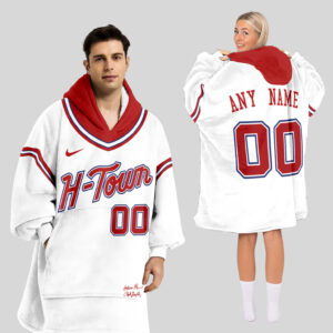 Houston Rockets Blanket Hoodie Custom Name And Number