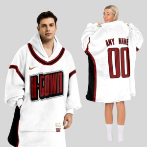 Houston Rockets Blanket Hoodie Custom Name And Number