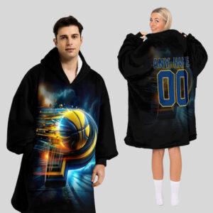 Indiana Pacers Blanket Hoodie Custom Name And Number