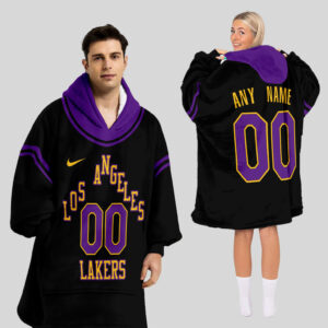 Los Angeles Lakers Blanket Hoodie Custom Name And Number