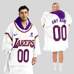 Los Angeles Lakers Blanket Hoodie Custom Name And Number