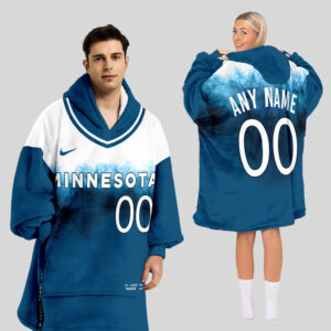 Minnesota Timberwolves Blanket Hoodie Custom Name And Number