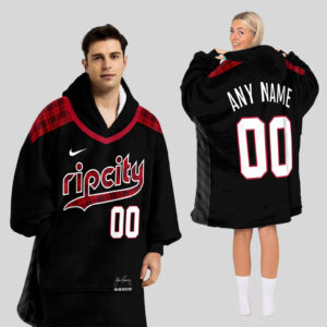 Portland Trail Blazers Blanket Hoodie Custom Name And Number