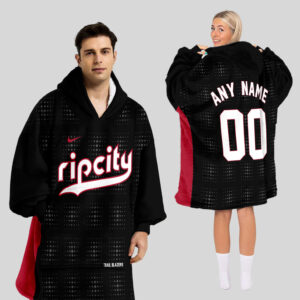 Portland Trail Blazers Blanket Hoodie Custom Name And Number