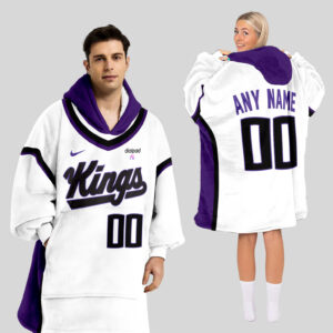 Sacramento Kings Blanket Hoodie Custom Name And Number
