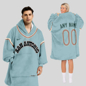 San Antonio Spurs Blanket Hoodie Custom Name And Number