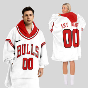 Chicago Bulls Blanket Hoodie Custom Name And Number