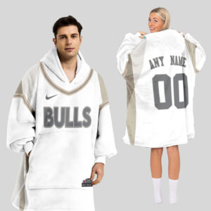 Chicago Bulls Blanket Hoodie Custom Name And Number