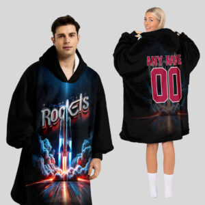 Houston Rockets Blanket Hoodie Custom Name And Number
