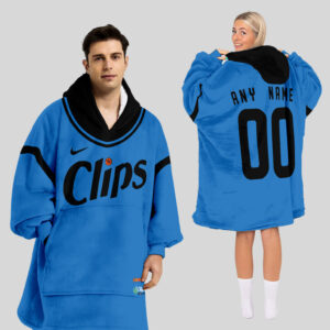 Los Angeles Clippers Blanket Hoodie Custom Name And Number