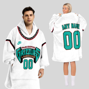 Memphis Grizzlies Blanket Hoodie Custom Name And Number