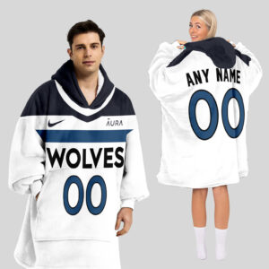Minnesota Timberwolves Blanket Hoodie Custom Name And Number