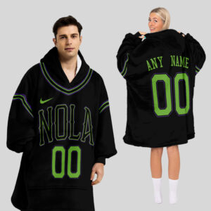 New Orleans Pelicans Blanket Hoodie Custom Name And Number