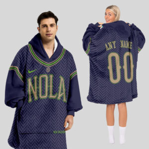 New Orleans Pelicans Blanket Hoodie Custom Name And Number