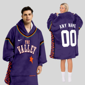 Phoenix Suns Blanket Hoodie Custom Name And Number