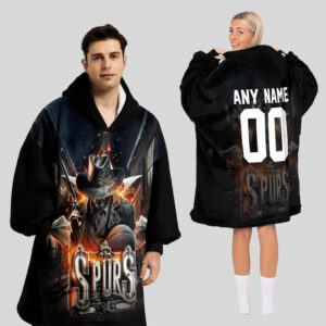 San Antonio Spurs Blanket Hoodie Custom Name And Number