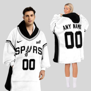 San Antonio Spurs Blanket Hoodie Custom Name And Number