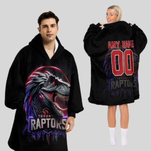 Toronto Raptors Blanket Hoodie Custom Name And Number