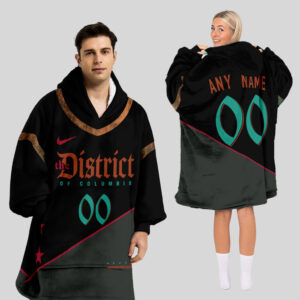 Washington Wizards Blanket Hoodie Custom Name And Number